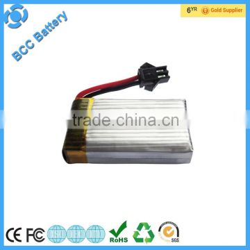 Hot sale LP602540 7.4v 25C rc helicopter battery lipo battery