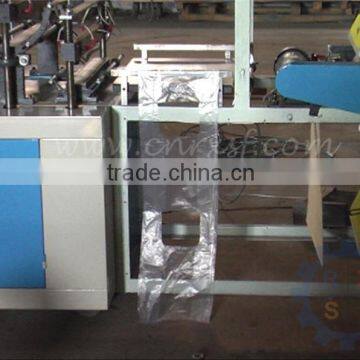 Double layer roll to roll vest bag making machine