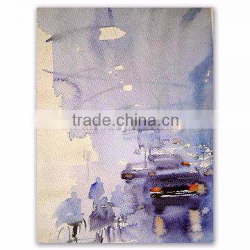 ROYI ART Newest Design Canvas Streetscape Oil Painting