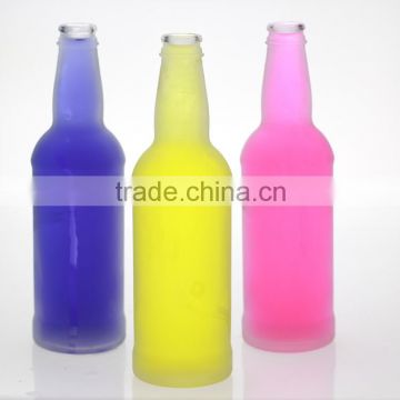 Low price is popularity colour juice bottle 500ml paint water bottles apple shape bevereage bottles