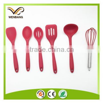 6 pieces kitchen wholesale silicon nylon utensil set