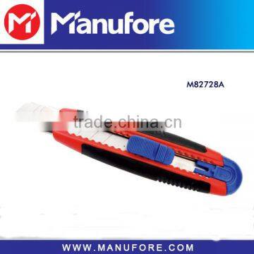 Professional 18mm plastic paper cutting knife, utility knife with auto lock