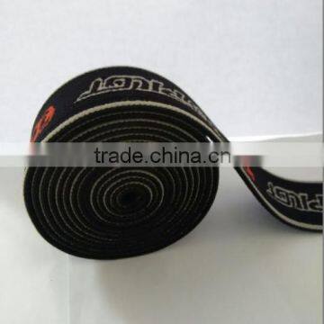 Custom woven logo jacquard webbing elastic band for clothes