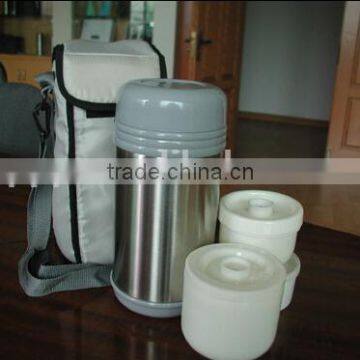 Stainless steel thermal container set