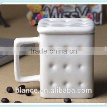 ceramic biscuit shape mug cookie design cup