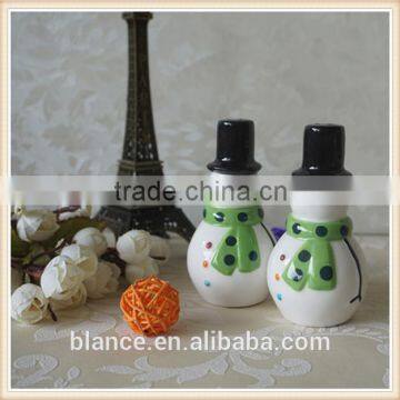 ceramic Christmas lovely snowman sauce shake jar