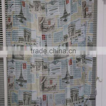 Wholesale printed sheer tulle curtain fabric for hotel bedroom used