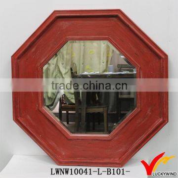 home goods octagon handmade red framed mirrors