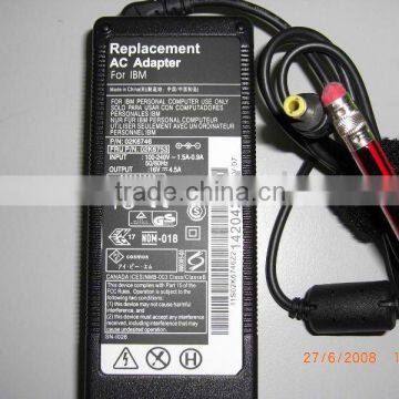 original laptop AC/DC power adapter laptop adapter replacement for IBM 16V 4.5A (5.5*2.5 yellow)