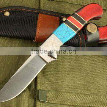 OEM wood handle hunting combat knife