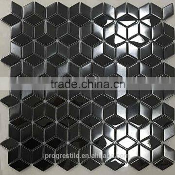 rhombus mosaic tiles, stainless steel mosaic tiles for modern kitchen designs(PMTH3020)