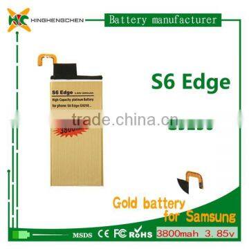 Gold Business Internal Battery Cell Phone Battery For Samsung Galaxy S6 Edge Battery