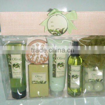 Bath gift set(body lotion,shower gel, body spray, bath fizzer)