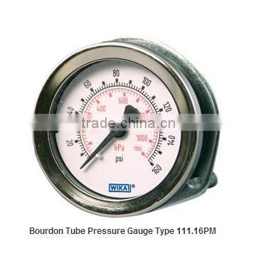 original germany WIKA Bourdon Tube Pressure Gauge Type 111.16PM Panel Mount Gauge Standard Series