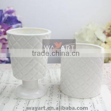Checked Designs of Ceramic Flower Pot