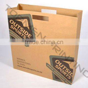 Die-cut Handle Brown Paper Bag Printed Kraft Paper Bag