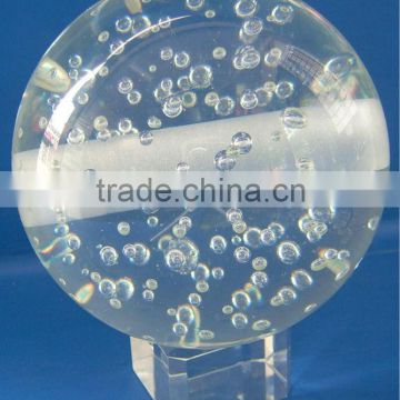 Beautiful laser engraved crystal bubble ball