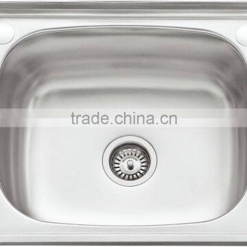 Household Stainless Steel 304 Single Bowl Above Counter Kitchen Sink GR- 521-1