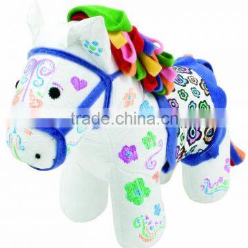 DIY Toy Coloring Washable Pony With 4 Markers photo-2