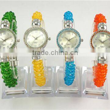 High quality with competitive price Fashion Bead Weaving Bracelet Watch Women from professional manuffacturer