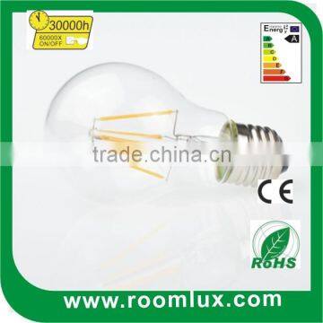 8W E27 A60 Led Filament Bulb with Warm White Light