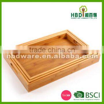 High quality eco-friendly bamboo serving tray , bamboo tray wholesales