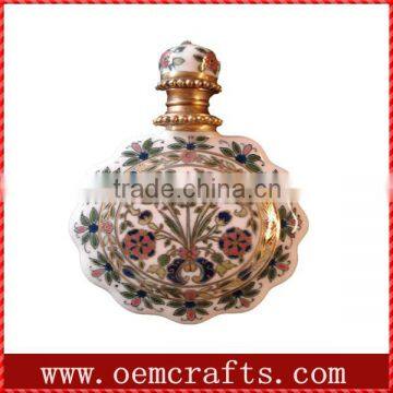 Customize handmae ceramic Flower perfume bottles for sale