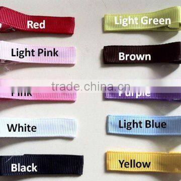 Single Prong Grosgrain Ribbon Lined Alligator Hair Clip (FCK-100950025-A)