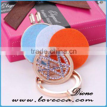 Round Rose Gold (35mm) Aromatherapy / Essential Oils Diffuser Locket Necklace photo-4