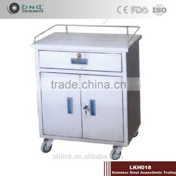 LKH018 Stainless Steel medical Anaesthetic Trolley