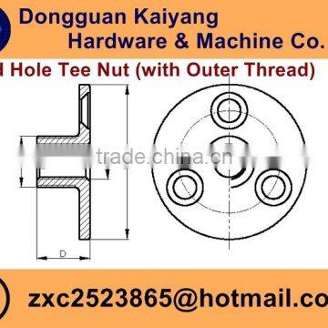 Outer Threaded Brad Hole Tee Nut (For Sofa and Large Furniture to Connect the Joint); Black Oxide photo-5