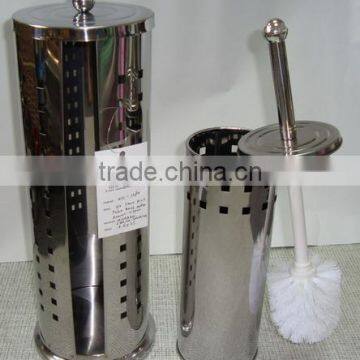 STAILESS STEEL TISSUE BIN AND TOILET BRUSH HOLDER