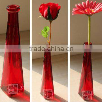 Zibo glasslucky hotsale colorful painted glass vase wholesale glass vases for decoration