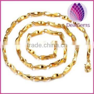 18K gold plated copper chain for man