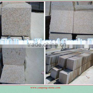 G682 yellow rusty flamed granite tiles