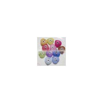 6*15*15MM Jelly Carved Colors Grade A Acrylic Heart Spacer Beads Pattern