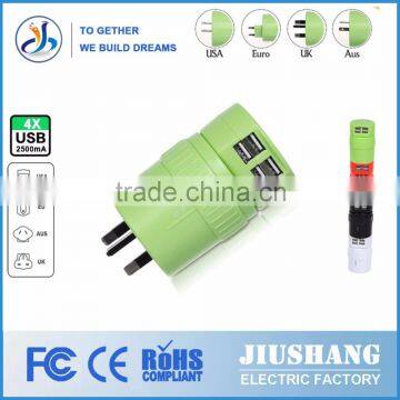 Multifunction Rotatable 4 Port USB Power Adapter for Business Travel Adapter photo-3