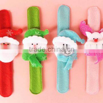 Promotional christmas slap bracelet, hot sale novelty Christmas gifts Wrist Decorative bracelet, wristband, bangle