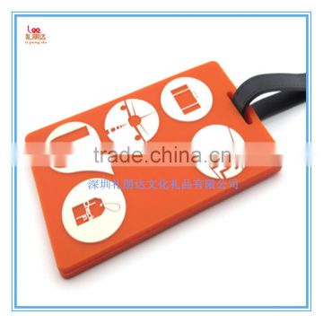 2015 factory direct popular cheap silicone luggage tag, high quality silicone luggage tag