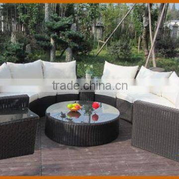 Chic Rattan Half-moon Shape Sofa Group