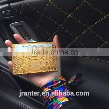 Luxury custom credit card holder wholesale python leather business card holder