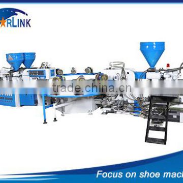 Wenzhou STARLINK New Developed Two Head Three Color Shoe Sole Injection Moulding Machine