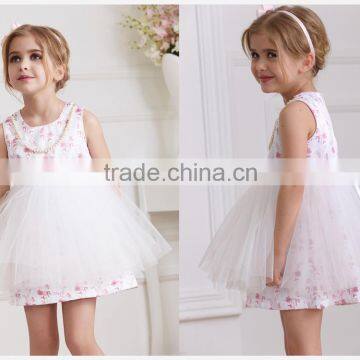 Baby girl party dress cotton lining for little queen 2015 summer hot sale