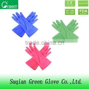 Colored cleaning gloves