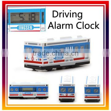 Smart Creative Auto Bus Alarm Clock ,Driving Car LCD Alarm Clock