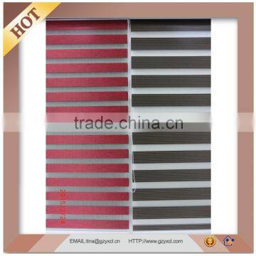 Two Layers Sheer Shade spring roll-up shade exterior zebra shade