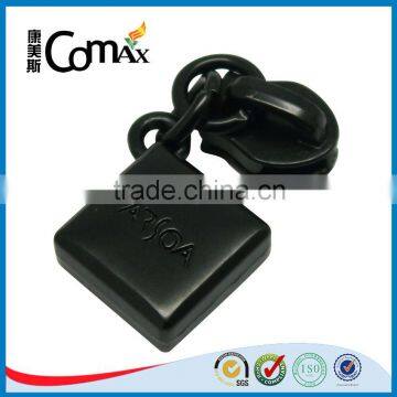 Black Leather Zipper Puller With Metal Slider photo-4