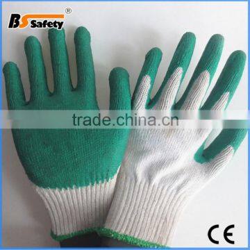 BSSAFETY hot sale factory price 10 guage cotton knit latex dipped industrial safety glove