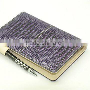 a5 purple leather ring binder notebooks