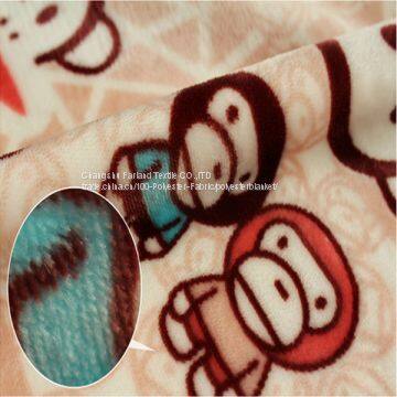 2016 New Design High Quality Lovely Printed Flannel Fleece Fabric photo-3